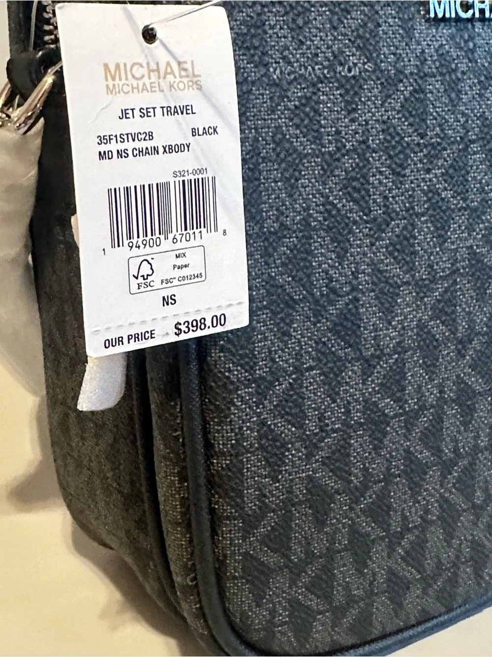 Michael Kors Men's Black Logo Crossbody B